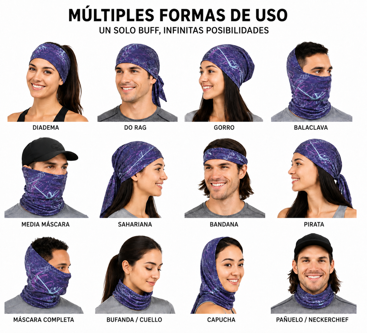 BUFF'S TUBULAR SIN COSTURAS OBM38