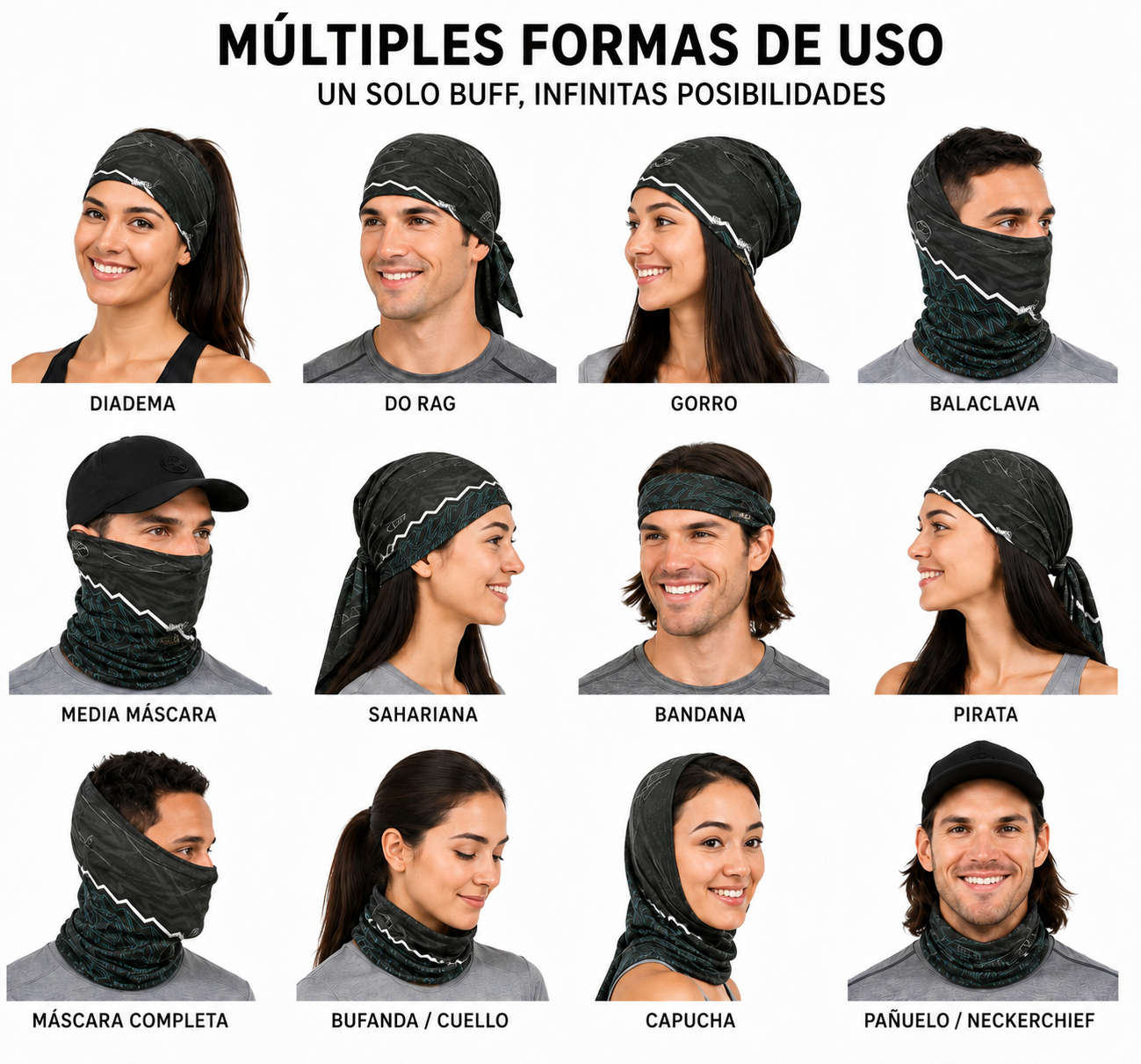 BUFF'S TUBULAR SIN COSTURAS OBM35