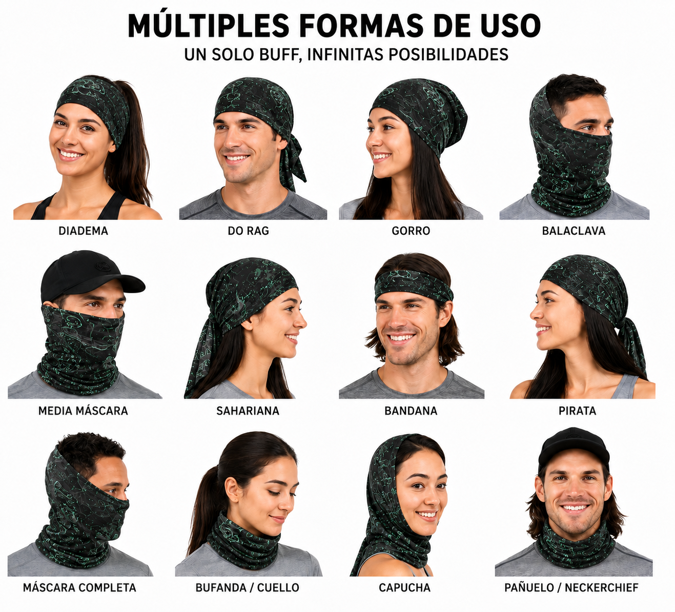 BUFF'S TUBULAR SIN COSTURAS OBM34