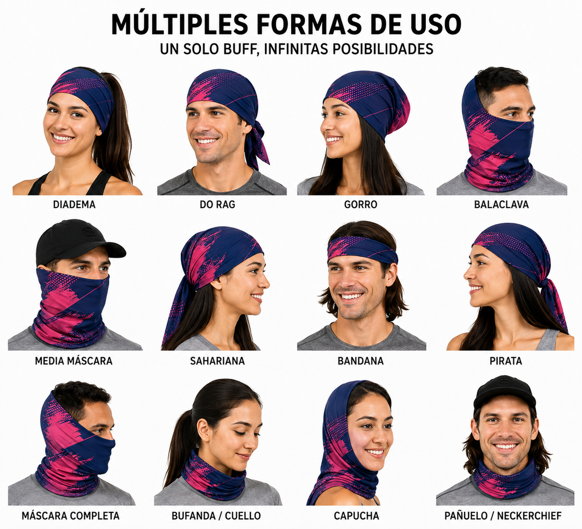 BUFF'S TUBULAR SIN COSTURAS OBM32